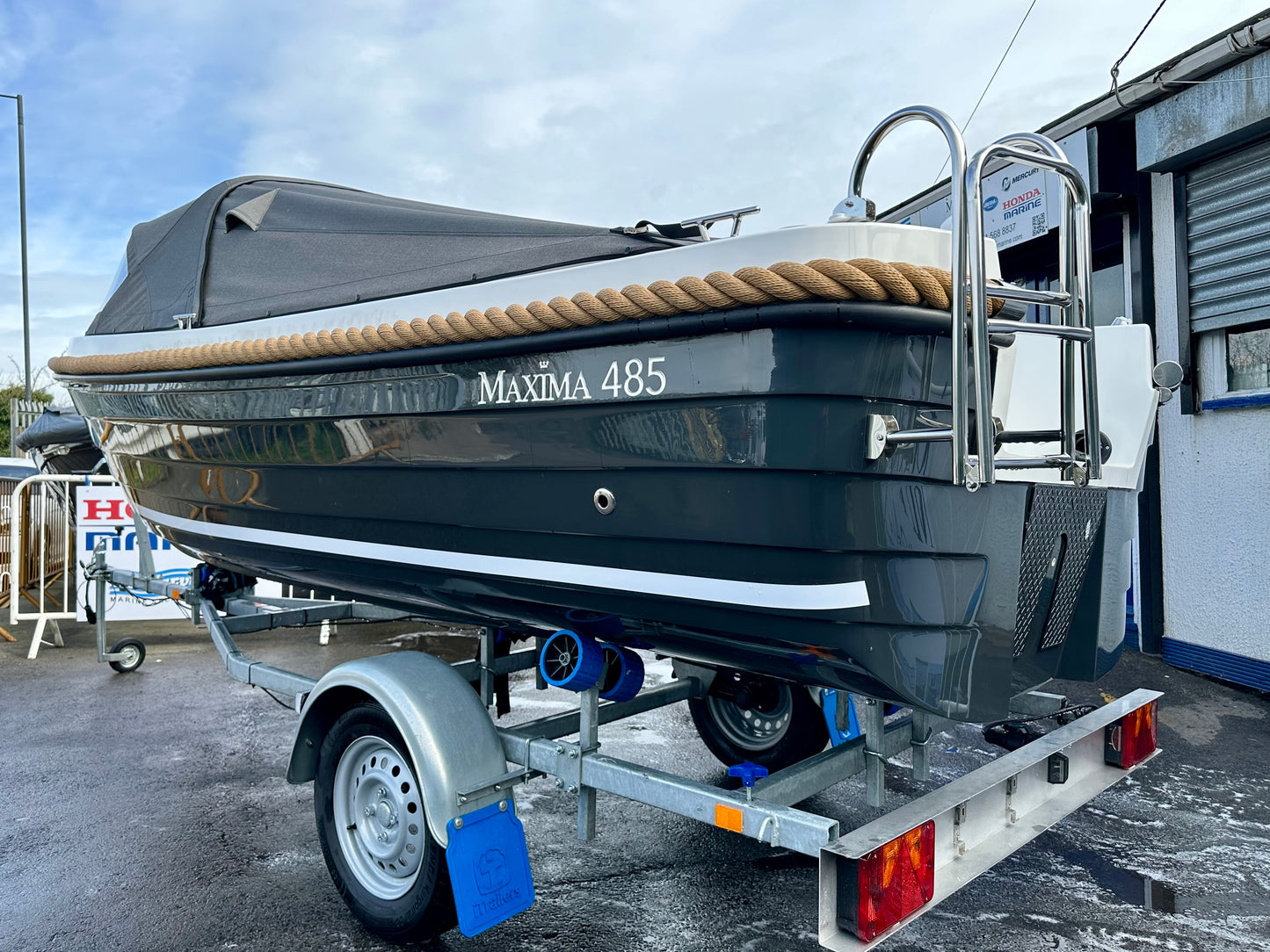 Reserved- New Similar Factory Stock Available - Maxima 485 Powered by Honda BF15 15hp In Stock Now