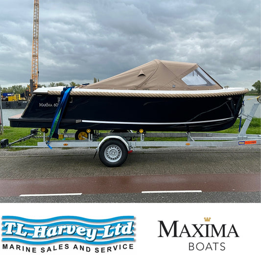 Maxima 600 Boat Powered by Honda BF20 20hp in stock now 2023 Ex Demo Unregistered