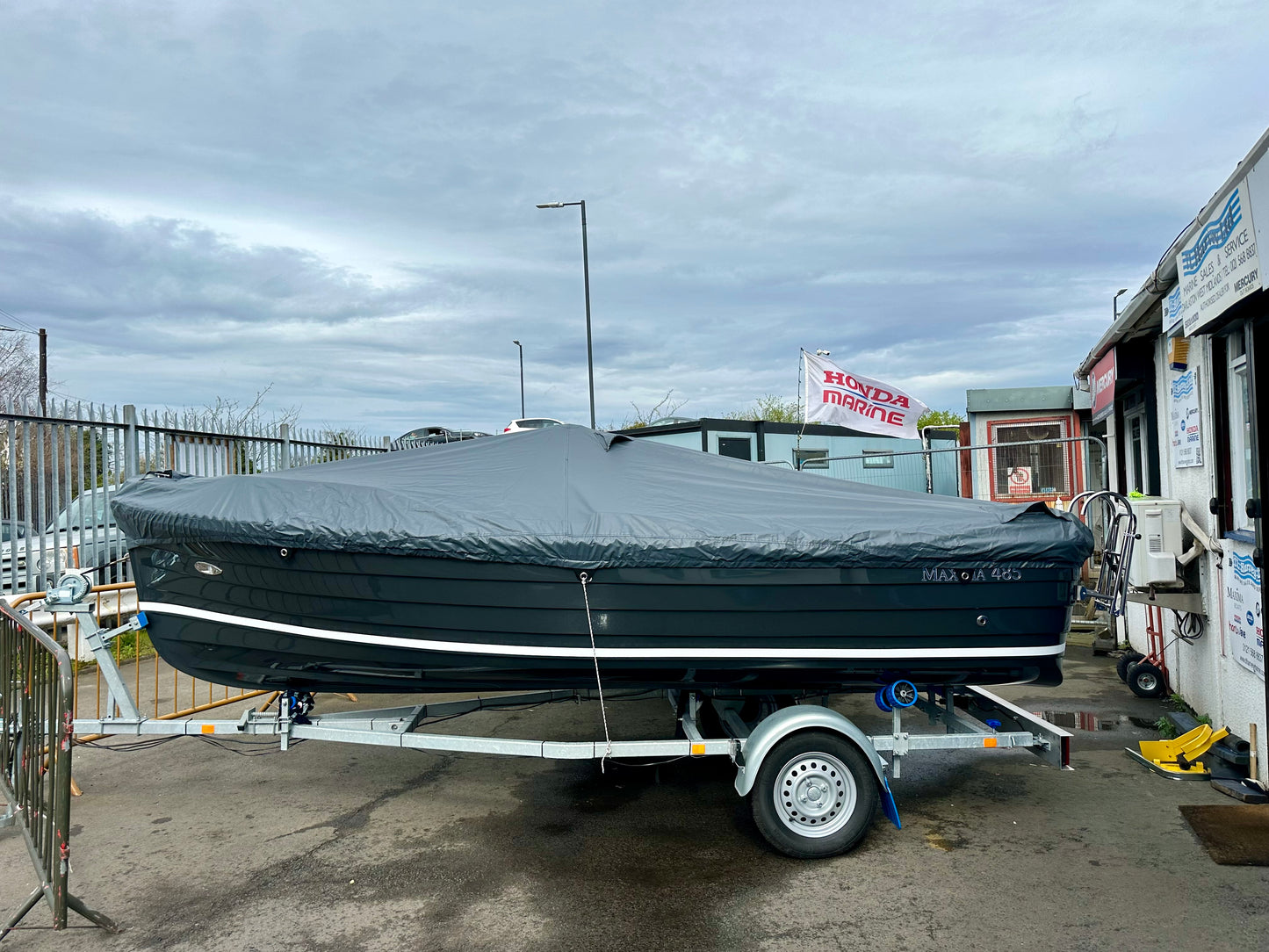 Reserved- New Similar Factory Stock Available - Maxima 485 Powered by Honda BF15 15hp In Stock Now