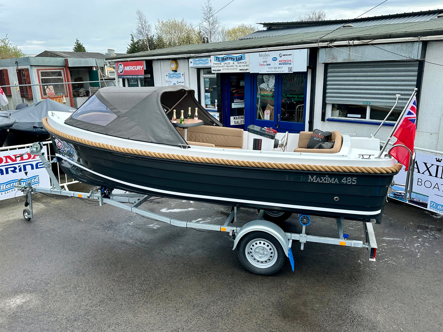 Reserved- New Similar Factory Stock Available - Maxima 485 Powered by Honda BF15 15hp In Stock Now