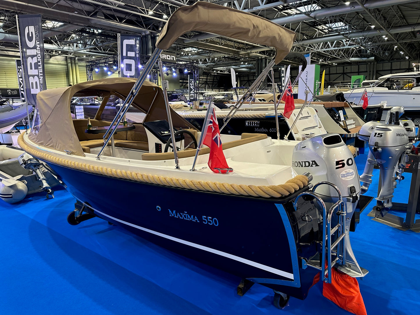 Maxima 550 Boat powered by Honda BF20 20hp In Stock Now