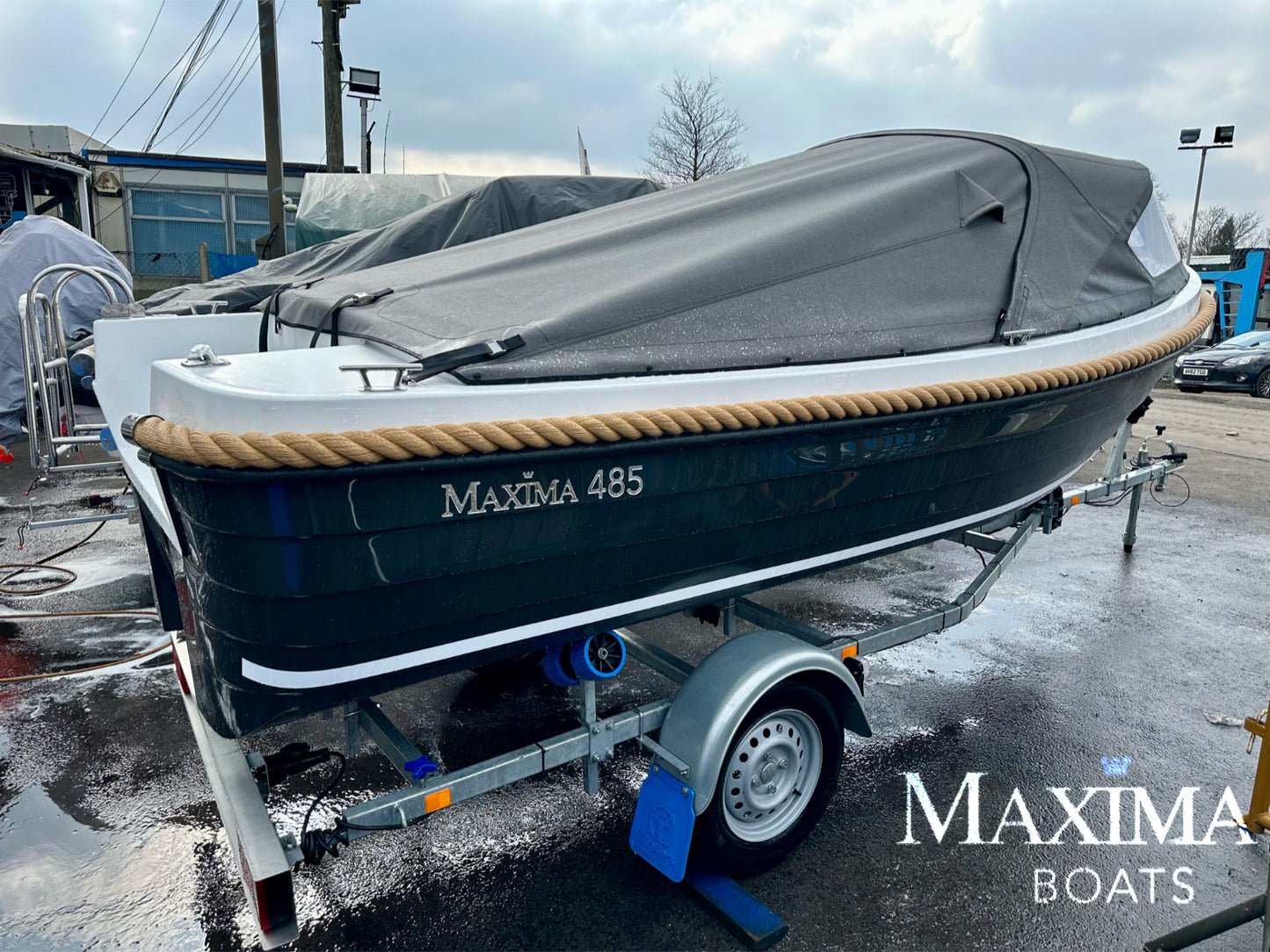 Reserved- New Similar Factory Stock Available - Maxima 485 Powered by Honda BF15 15hp In Stock Now