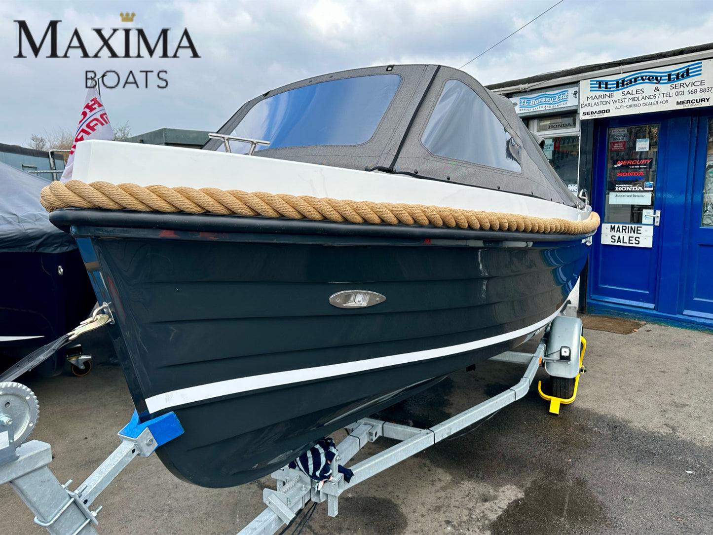 Reserved- New Similar Factory Stock Available - Maxima 485 Powered by Honda BF15 15hp In Stock Now