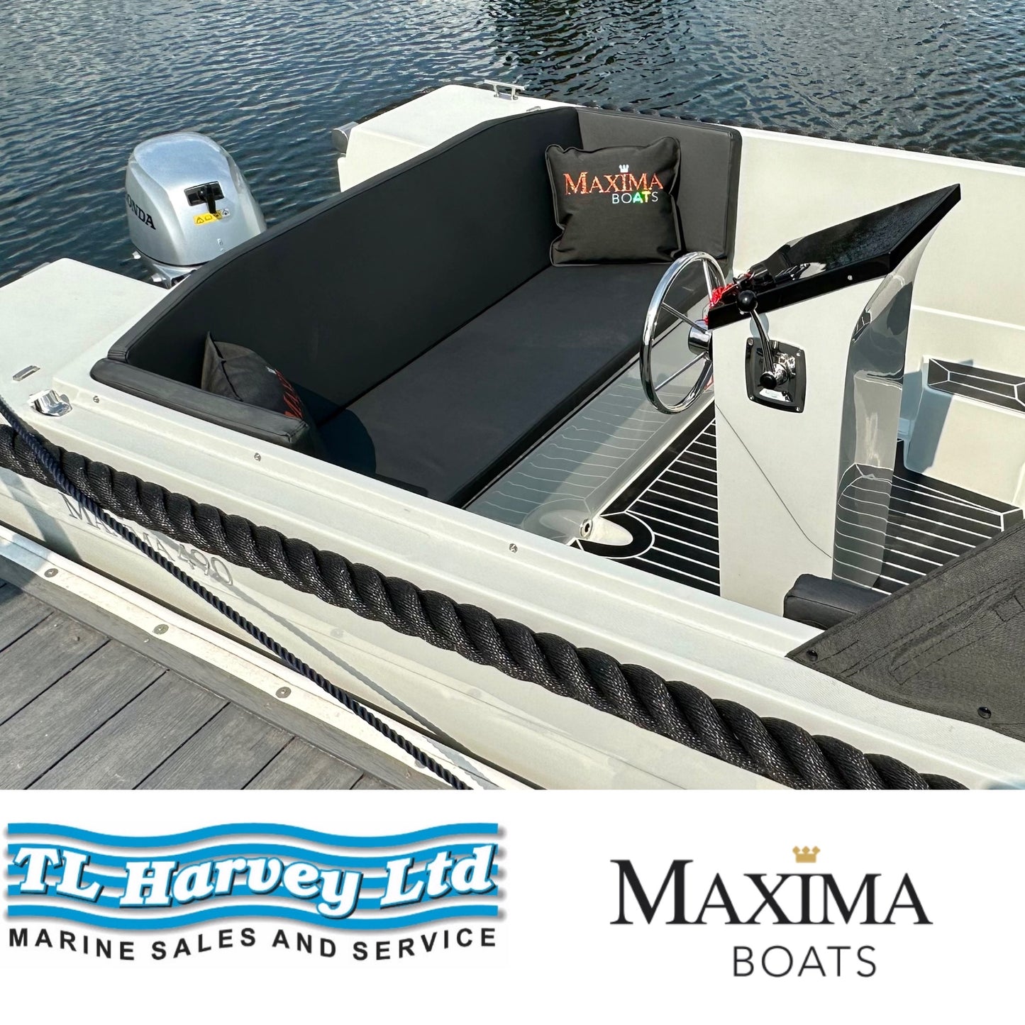 Maxima 490 XL Powered by Honda BF40 LRTU 40hp