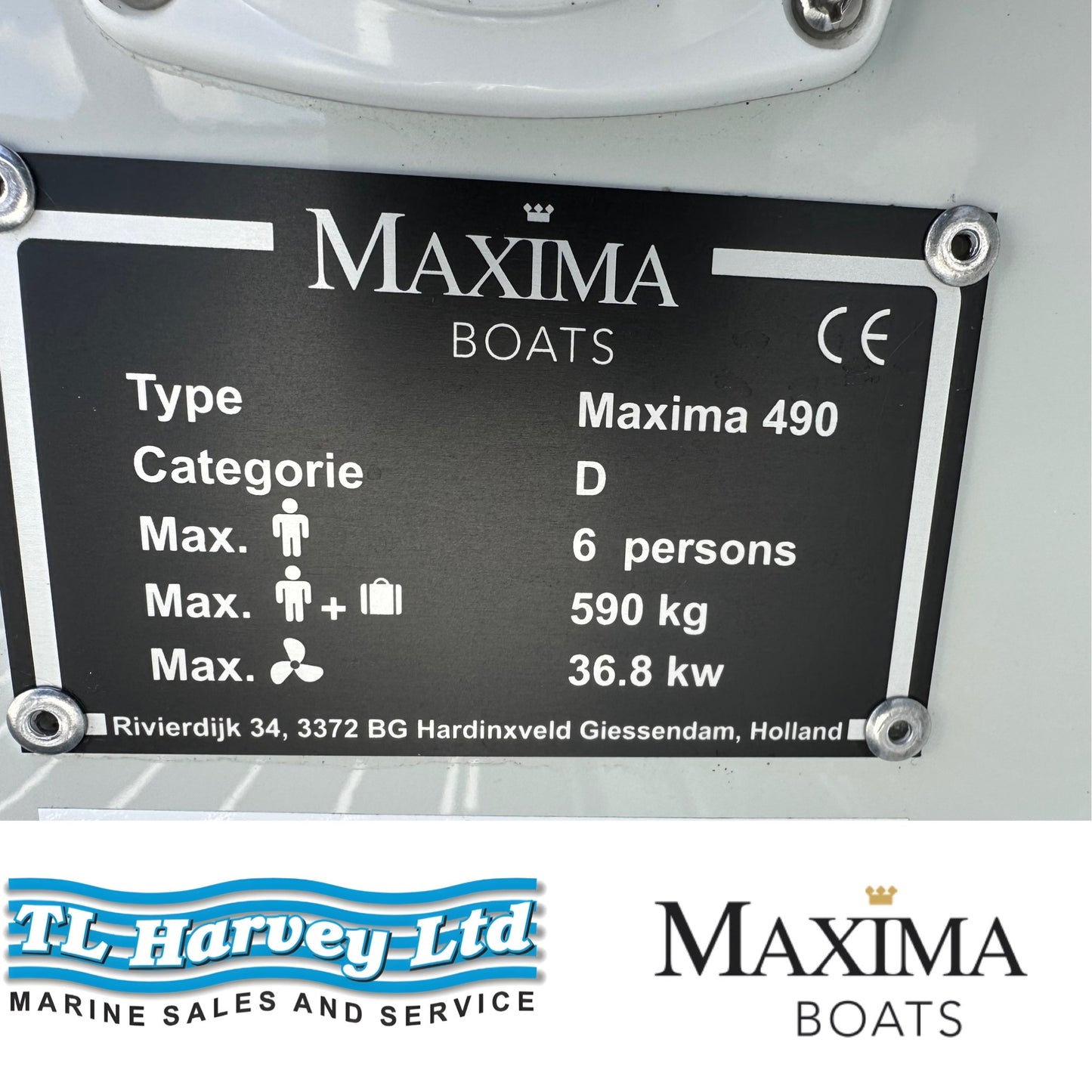 Maxima 490 XL Powered by Honda BF20 LRTU 20hp