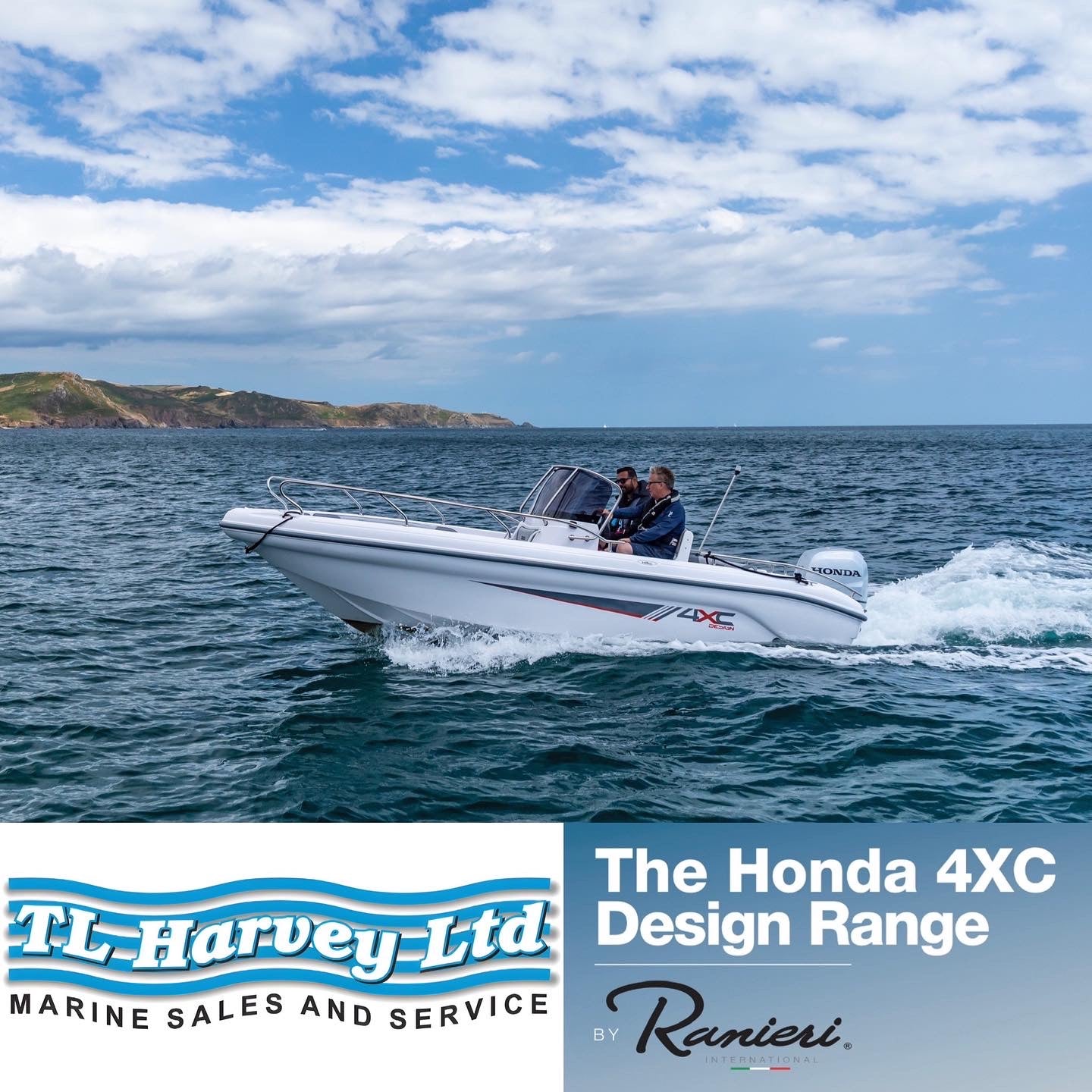 Ranieri 4XC19 H19cc Open Line Sports Boat Powered by a Honda BF80 80hp