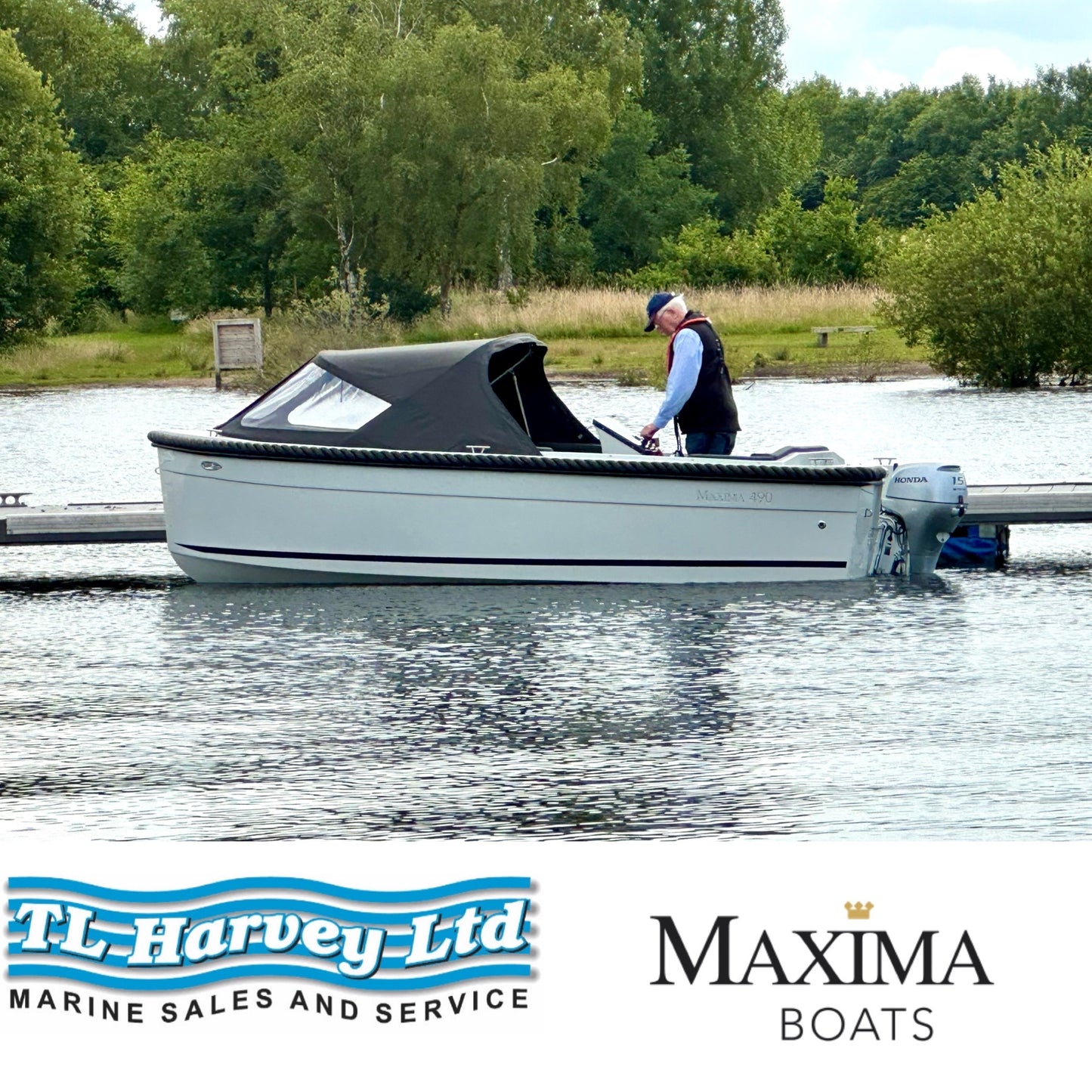 Maxima 490 XL Powered by Honda BF20 LRTU 20hp