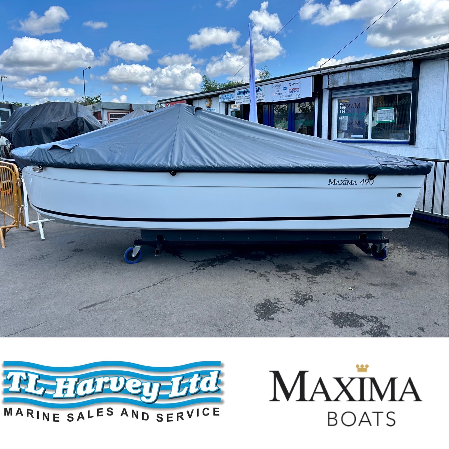 Maxima 490 XL Powered by Honda BF15 LRTU 15hp