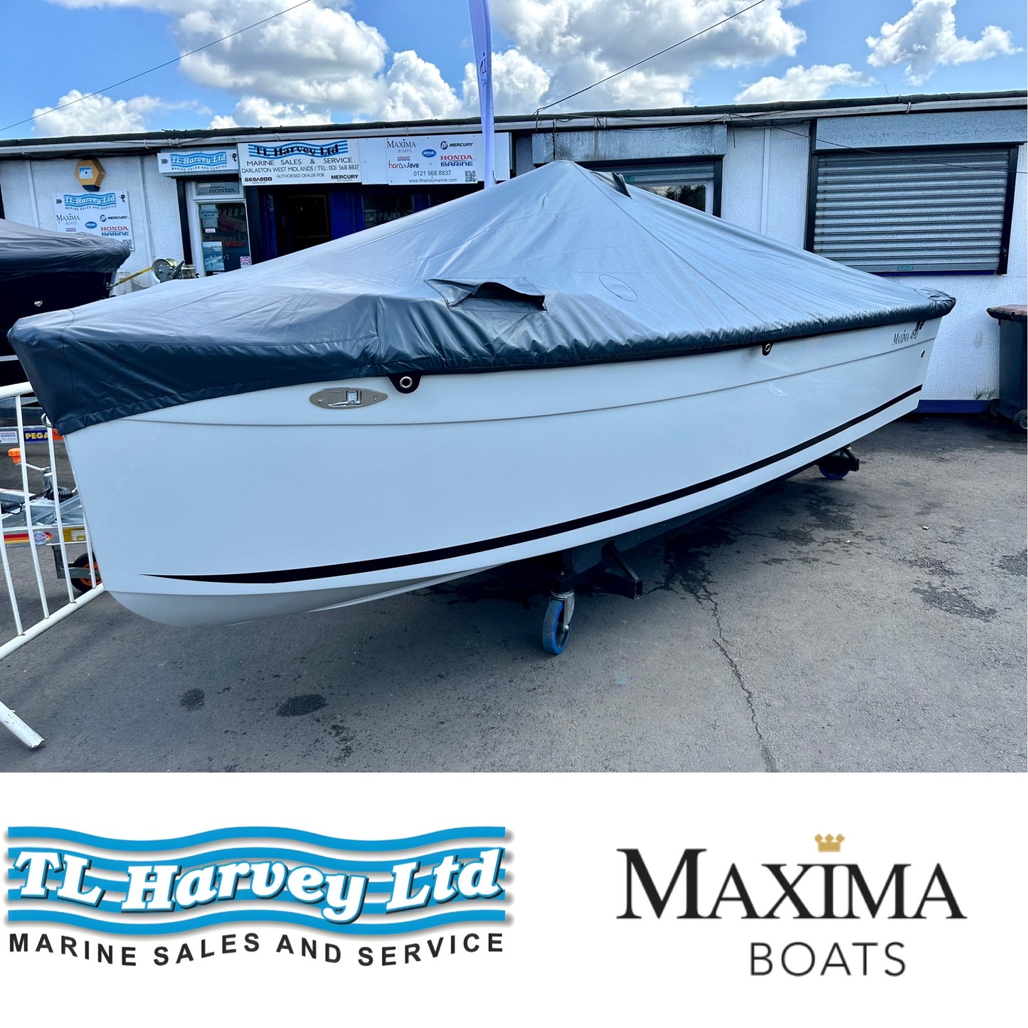 Maxima 490 XL Powered by Honda BF15 LRTU 15hp