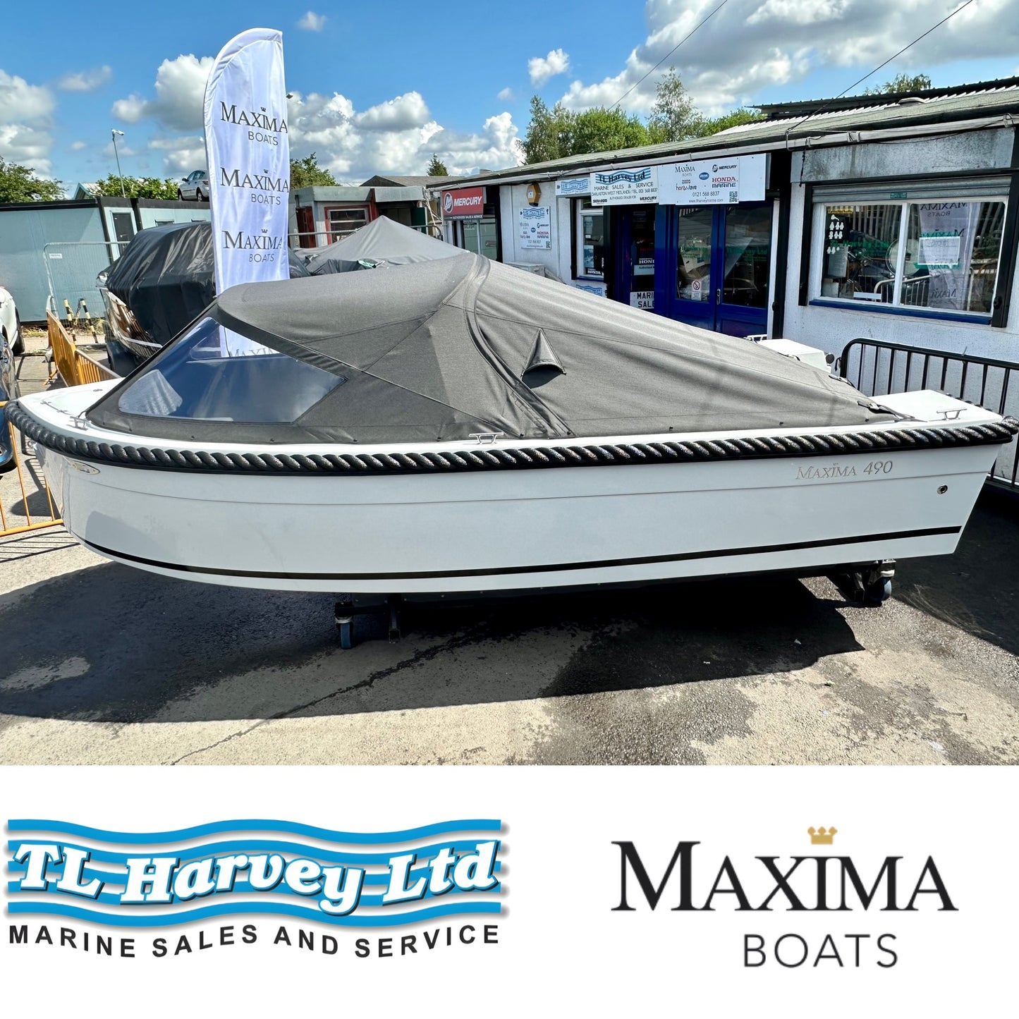 Maxima 490 XL Powered by Honda BF20 LRTU 20hp