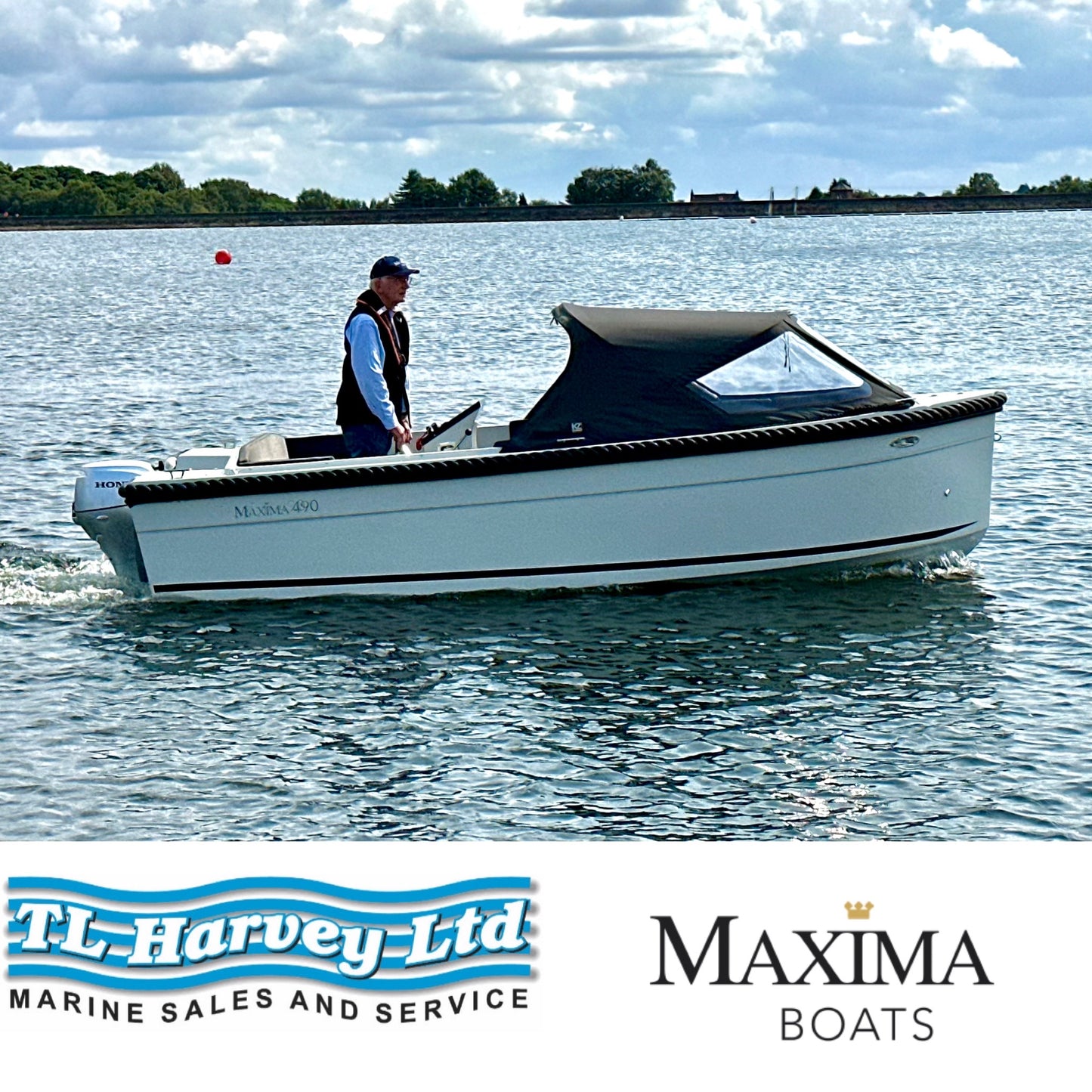 Maxima 490 XL Powered by Honda BF15 LRTU 15hp