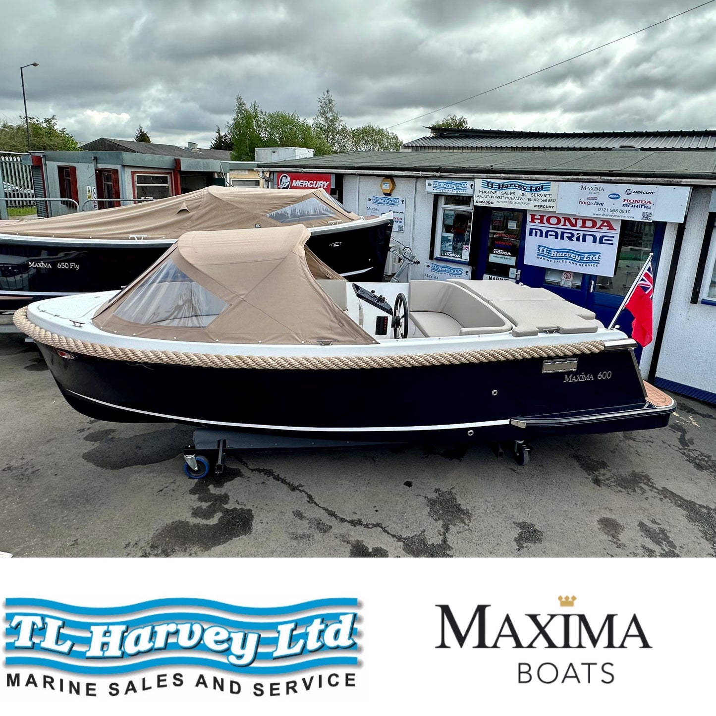 Maxima 600 Boat Powered by Honda BF20 20hp in stock now