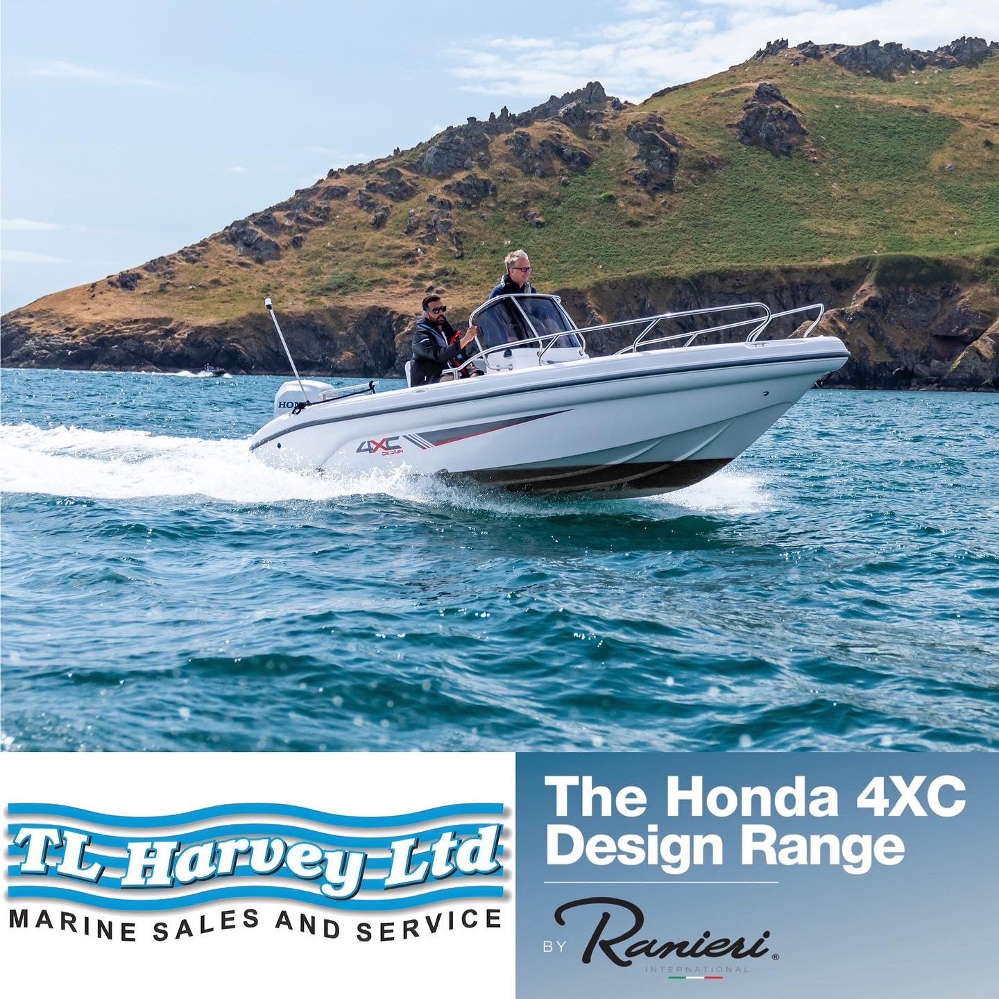 Ranieri 4XC19 H19cc Open Line Sports Boat Powered by a Honda BF80 80hp