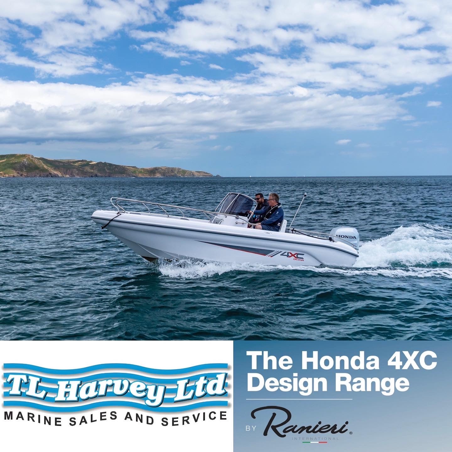 Ranieri 4XC19 H19cc  Open Line Sports Boat Powered by Honda BF100 VTEC 100hp