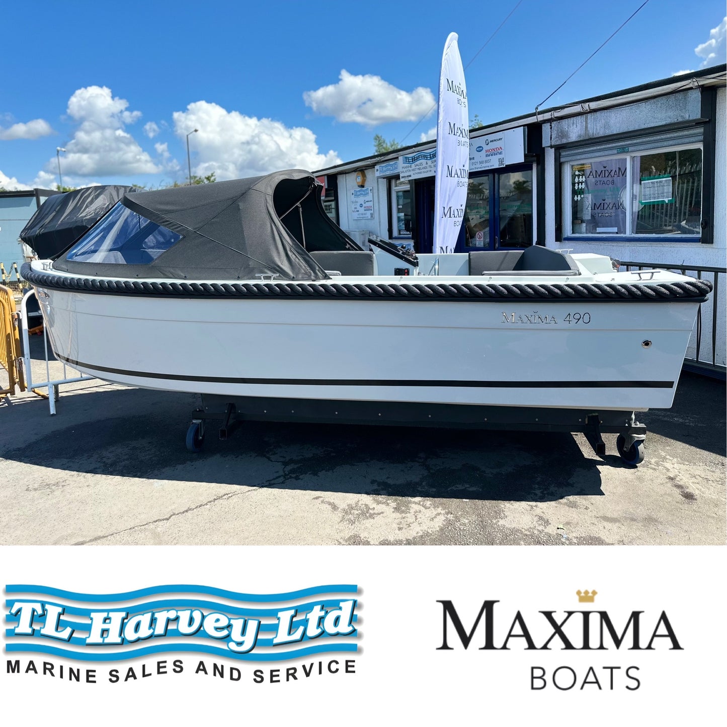 Maxima 490 XL Powered by Honda BF20 LRTU 20hp