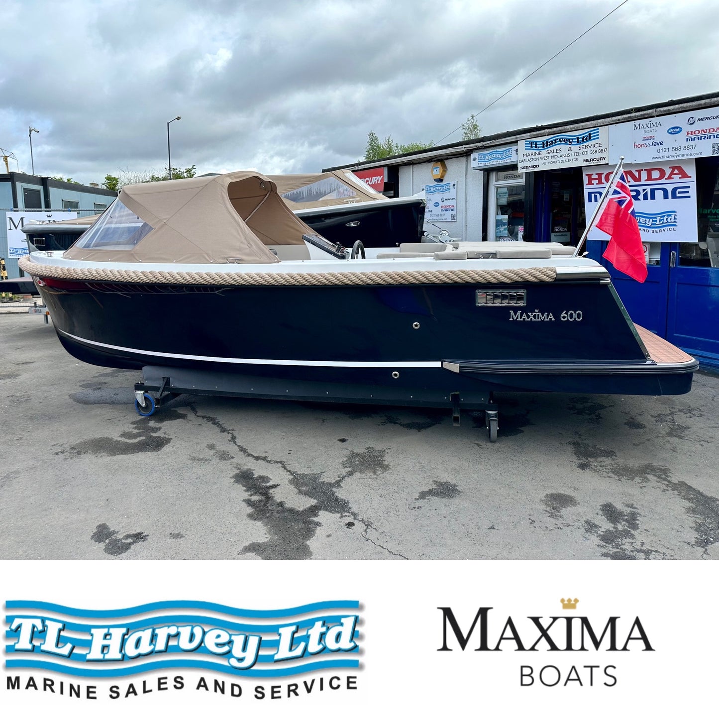 Maxima 600 Boat Powered by Honda BF20 20hp in stock now