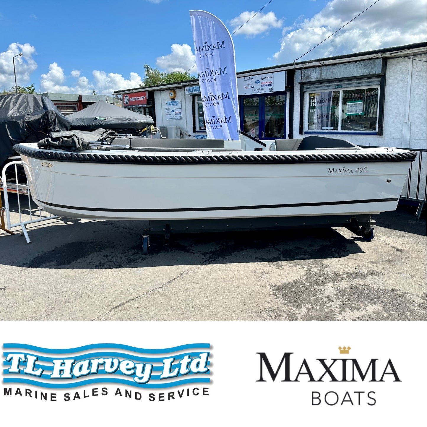 Maxima 490 XL Powered by Honda BF20 LRTU 20hp