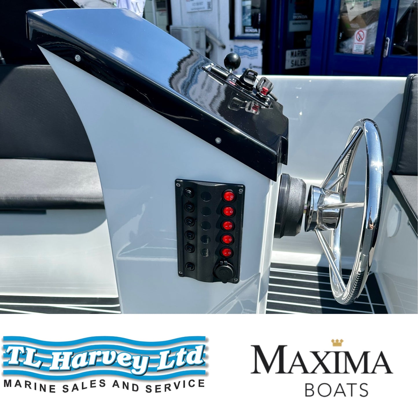 Maxima 490 XL Powered by Honda BF15 LRTU 15hp