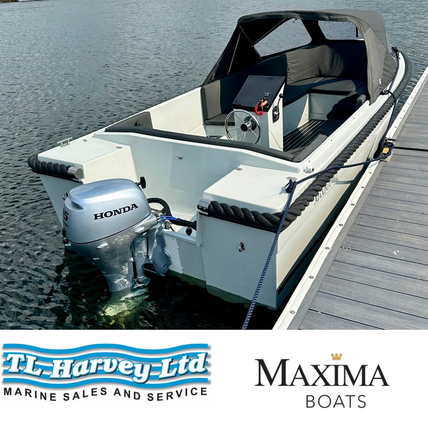 Maxima 490 XL Powered by Honda BF15 LRTU 15hp