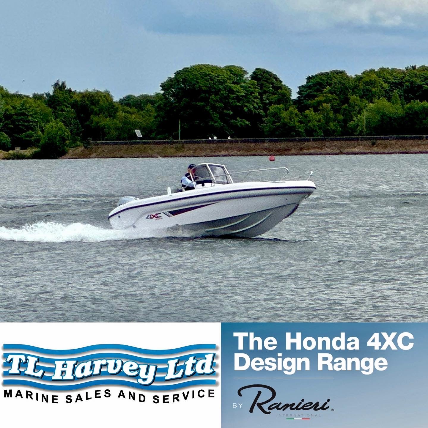 Ranieri 4XC19 H19cc Open Line Sports Boat Powered by a Honda BF80 80hp