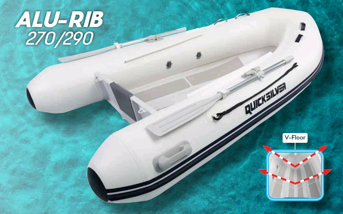 New Quicksilver Alu Rib 270 Ultralight Boat Tender & Mercury 3.5hp Outboard