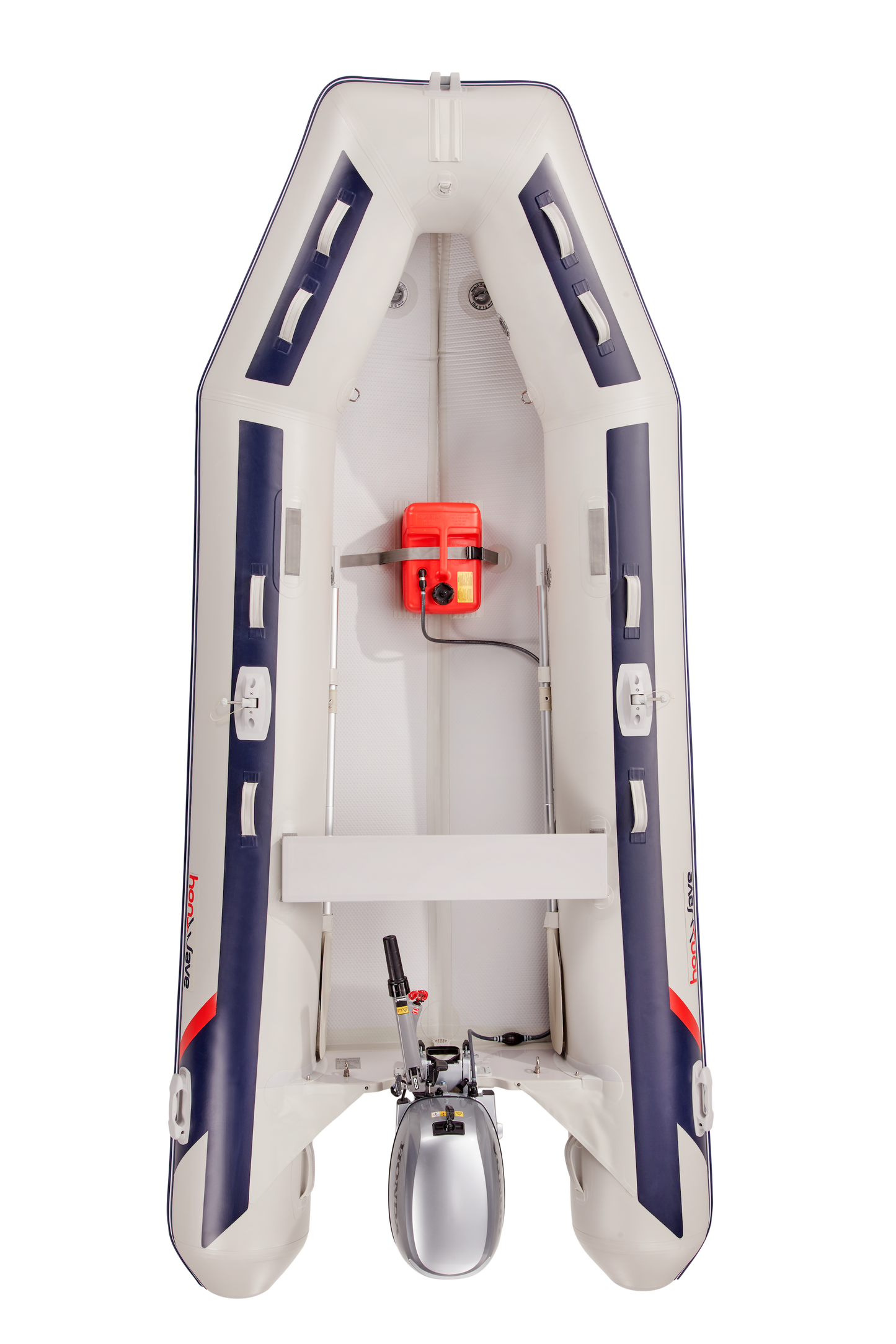 Honwave Package - T38IE3 3.8m Inflatable Boat Dinghy Air V-Floor & Honda Bf15 15hp Outboard Engine