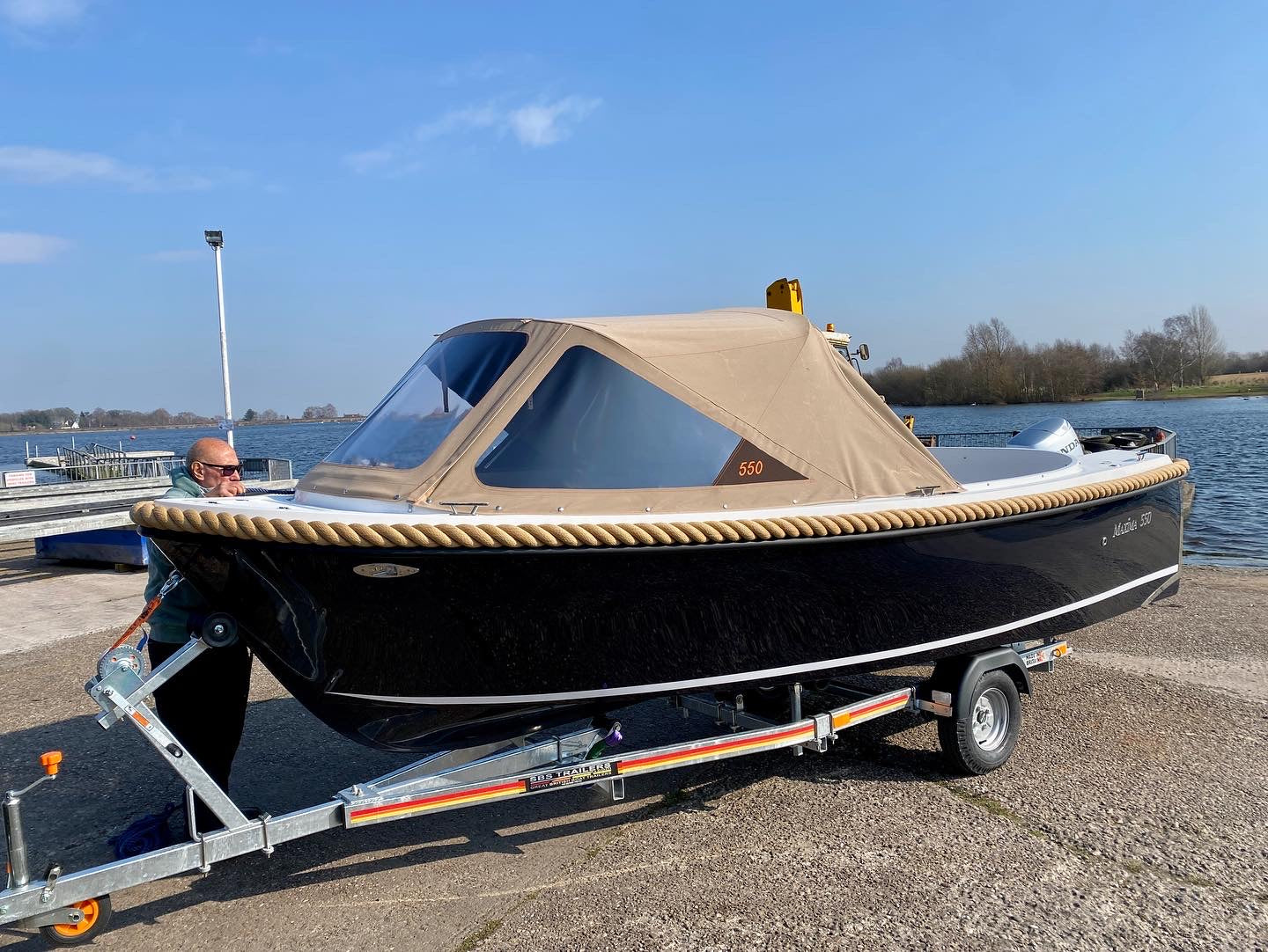 Maxima 550 Boat powered by Honda BF20 20hp In Stock Now