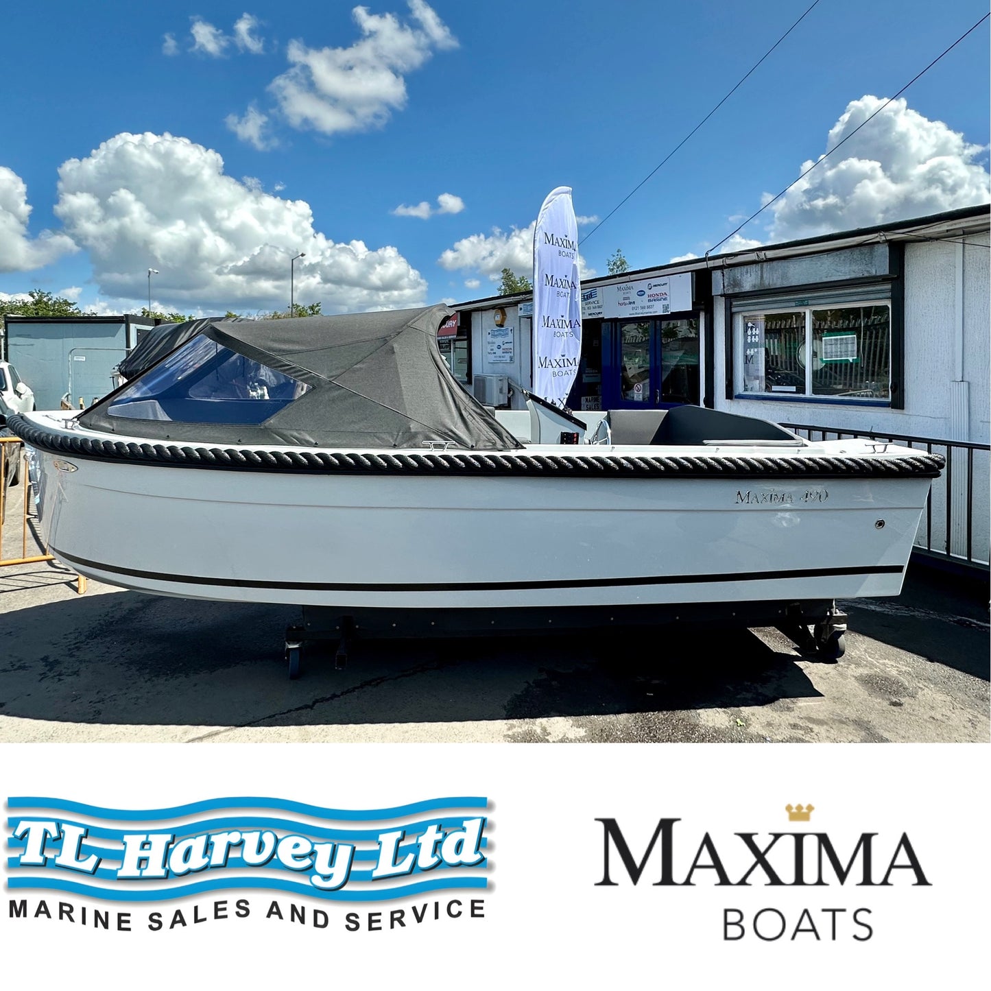 Maxima 490 XL Powered by Honda BF20 LRTU 20hp