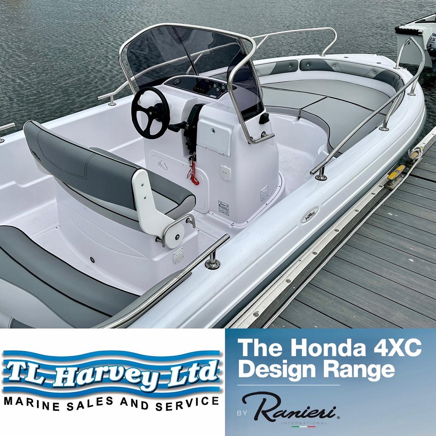 Ranieri 4XC19 H19cc Open Line Sports Boat Powered by a Honda BF80 80hp