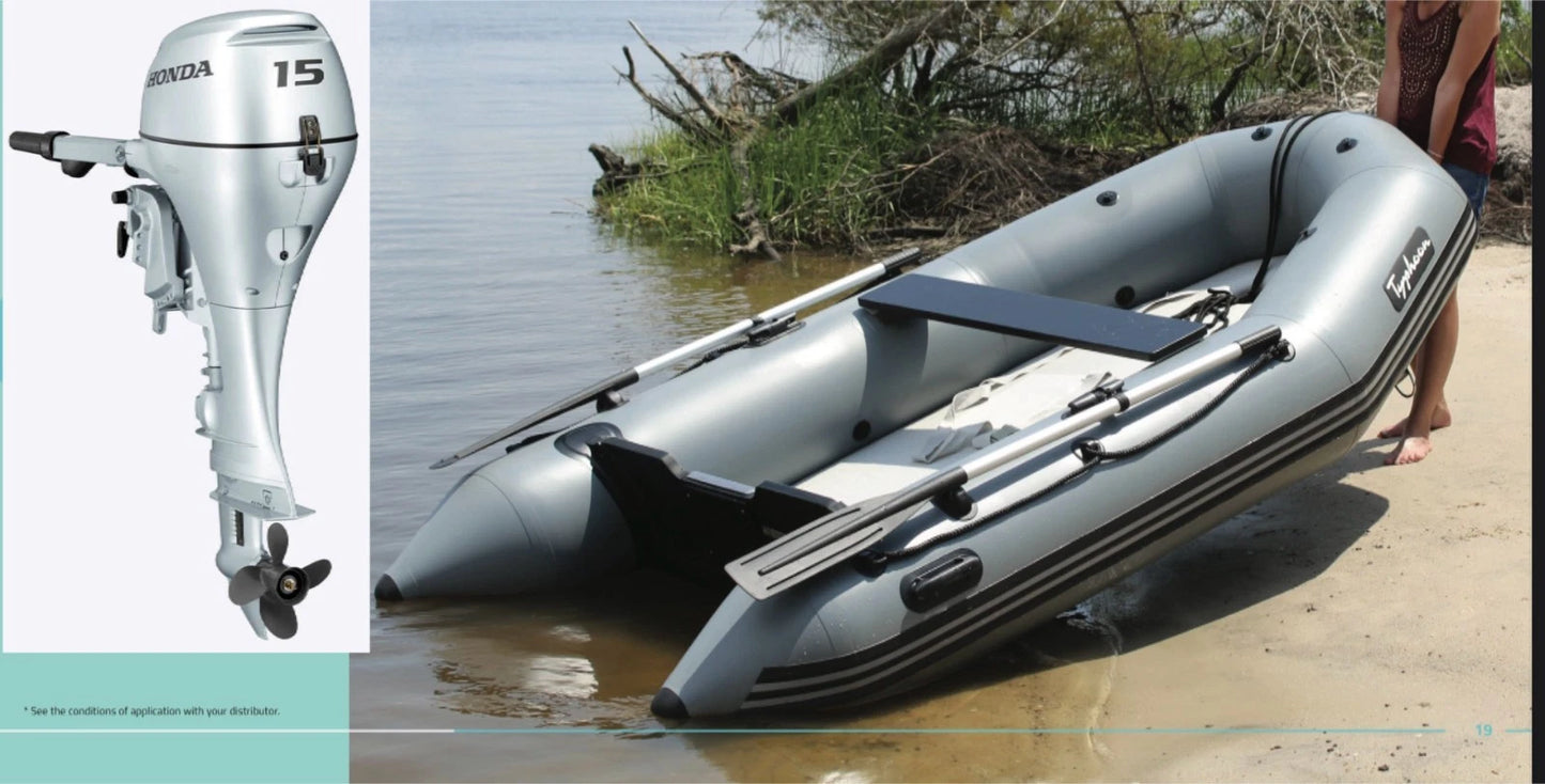 Bombard Typhoon 470 Alu 4.7m Aluminium Floor Inflatable Boat Package Honda 15hp