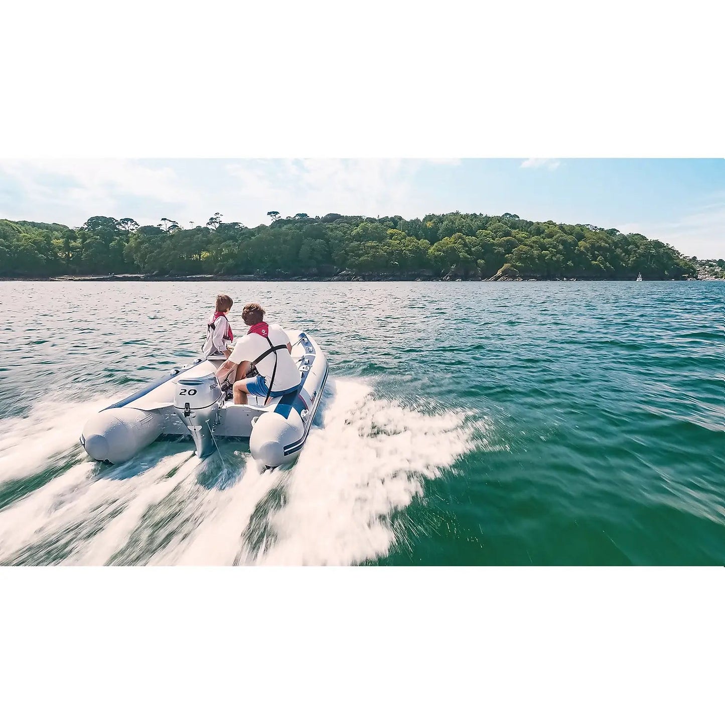 Honwave Package - T38IE3 3.8m Inflatable Boat Dinghy Air V-Floor & Honda Bf 20hp Outboard Engine
