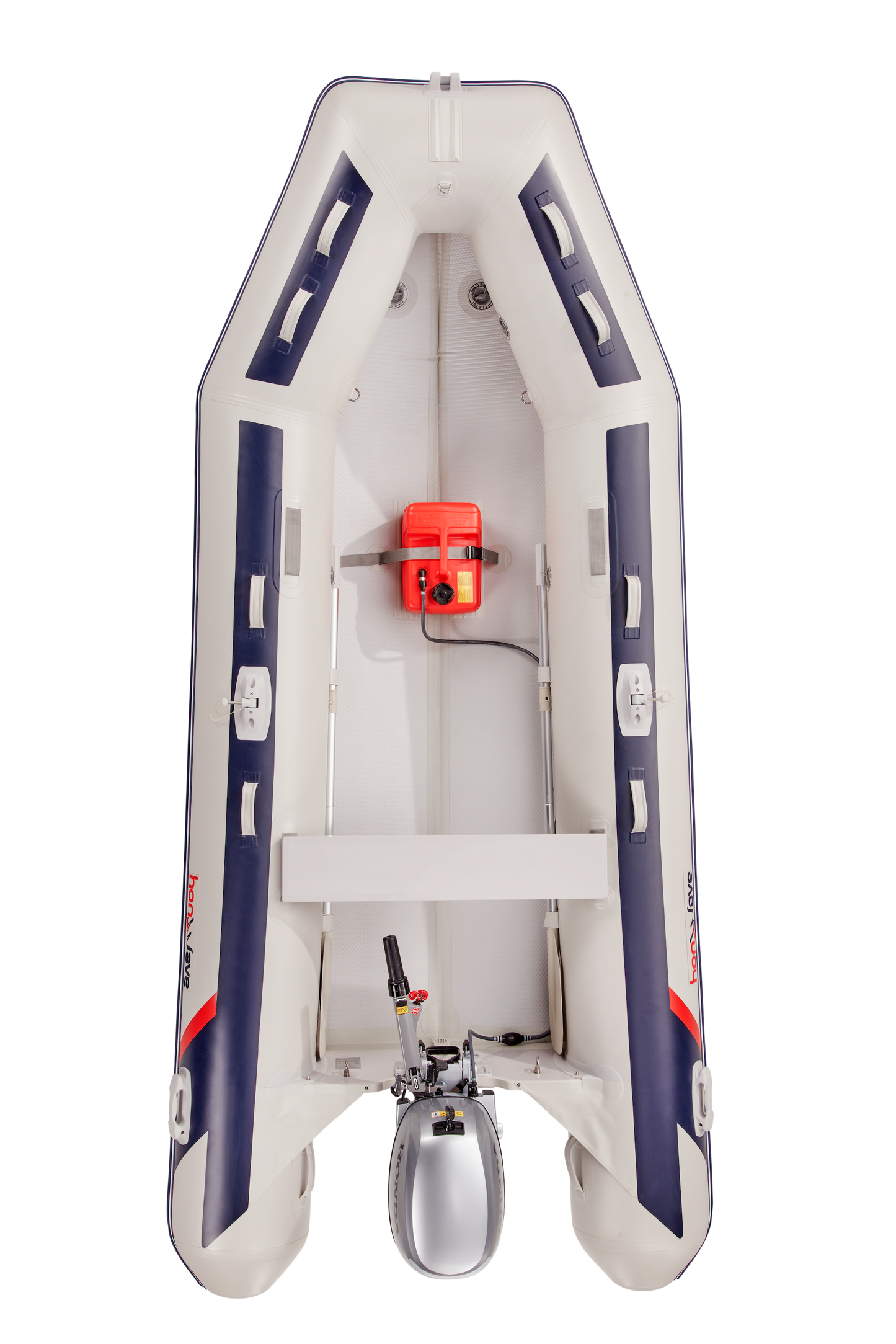Honwave Package - T38IE3 3.8m Inflatable Boat Dinghy Air V-Floor & Honda Bf5 5hp Outboard Engine